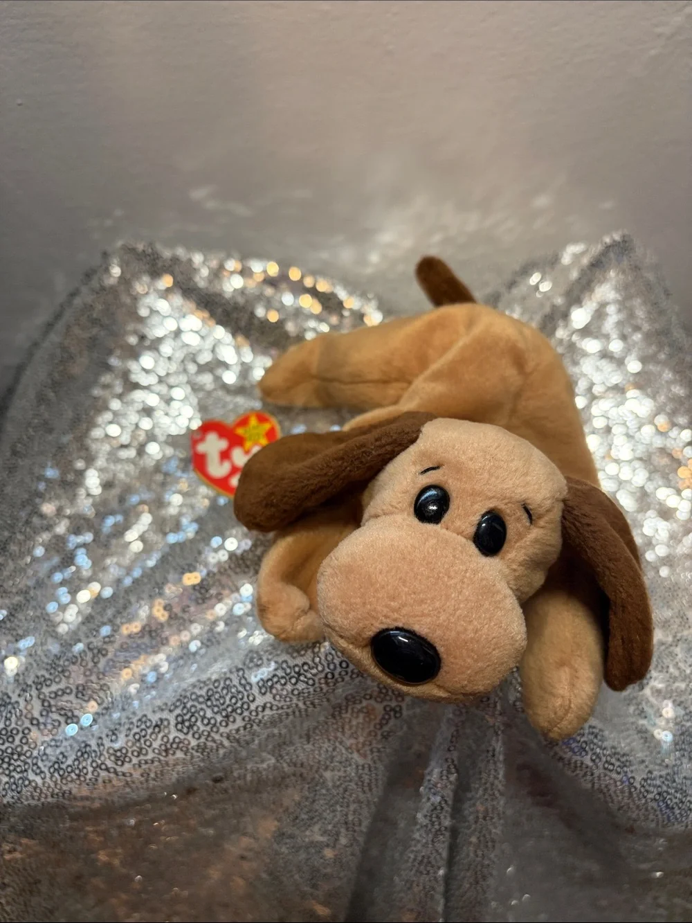 Ty Bones the Dog Beanie Baby Toy - Tag Detached